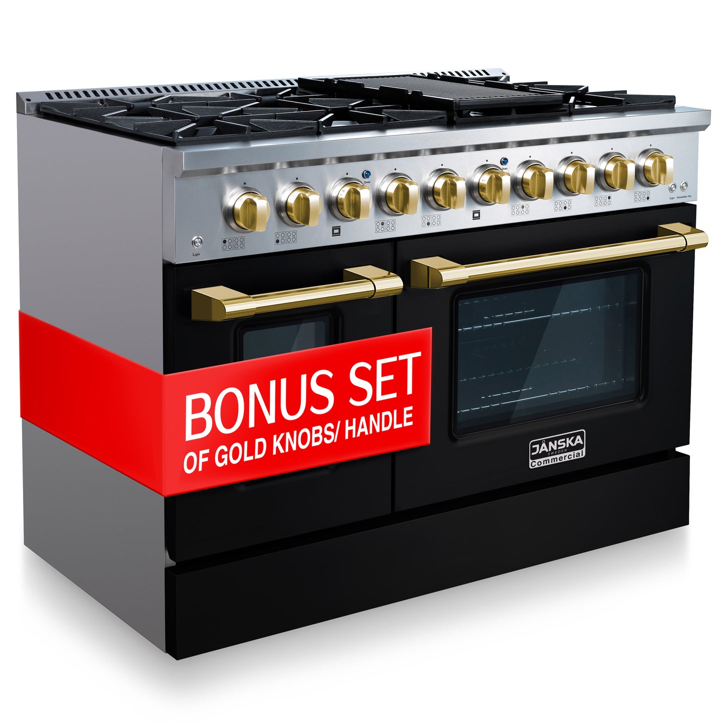 JANSKA 48 Inch Professional 8-Burner Gas Range