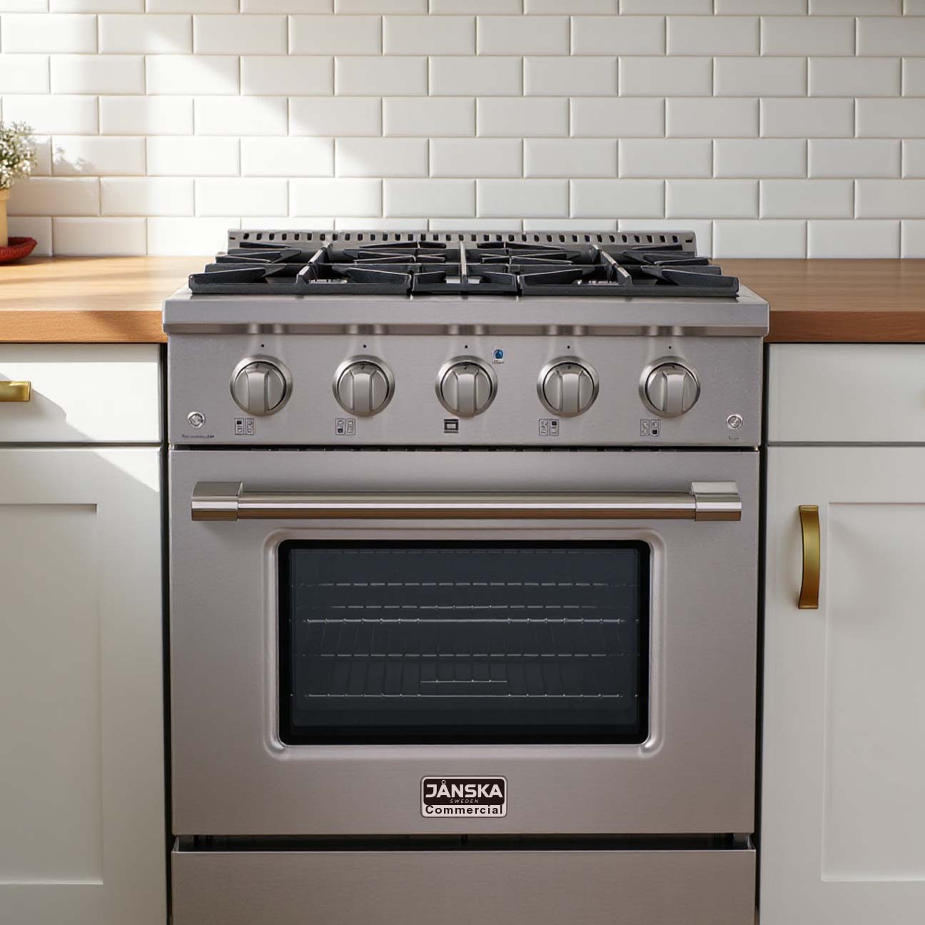 30 Inch Professional 4-Burner Gas Range