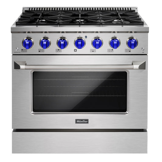 Mueller by JANSKA Professional Series 36 Inch Freestanding Gas Range