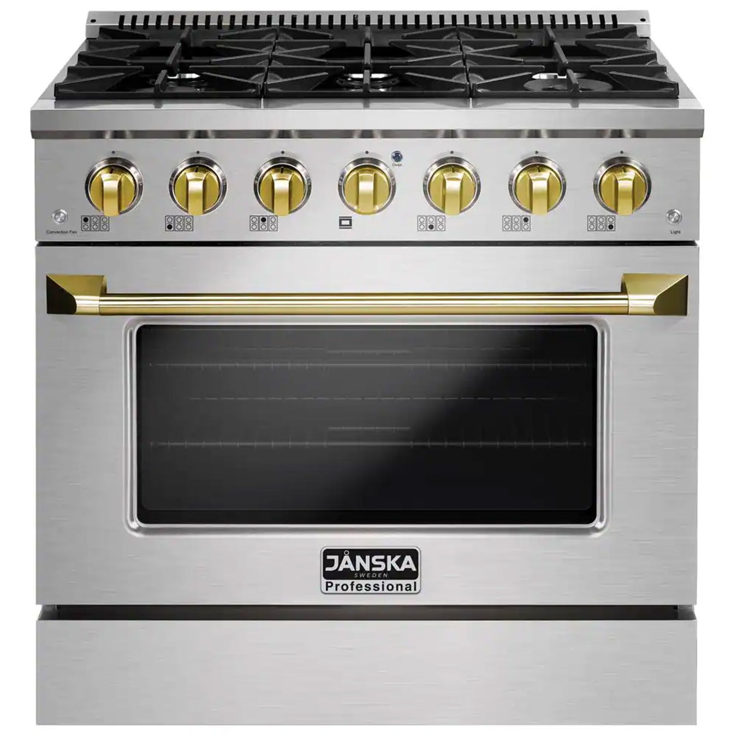 JANSKA 36 Inch Professional 6-Burner Gas Range